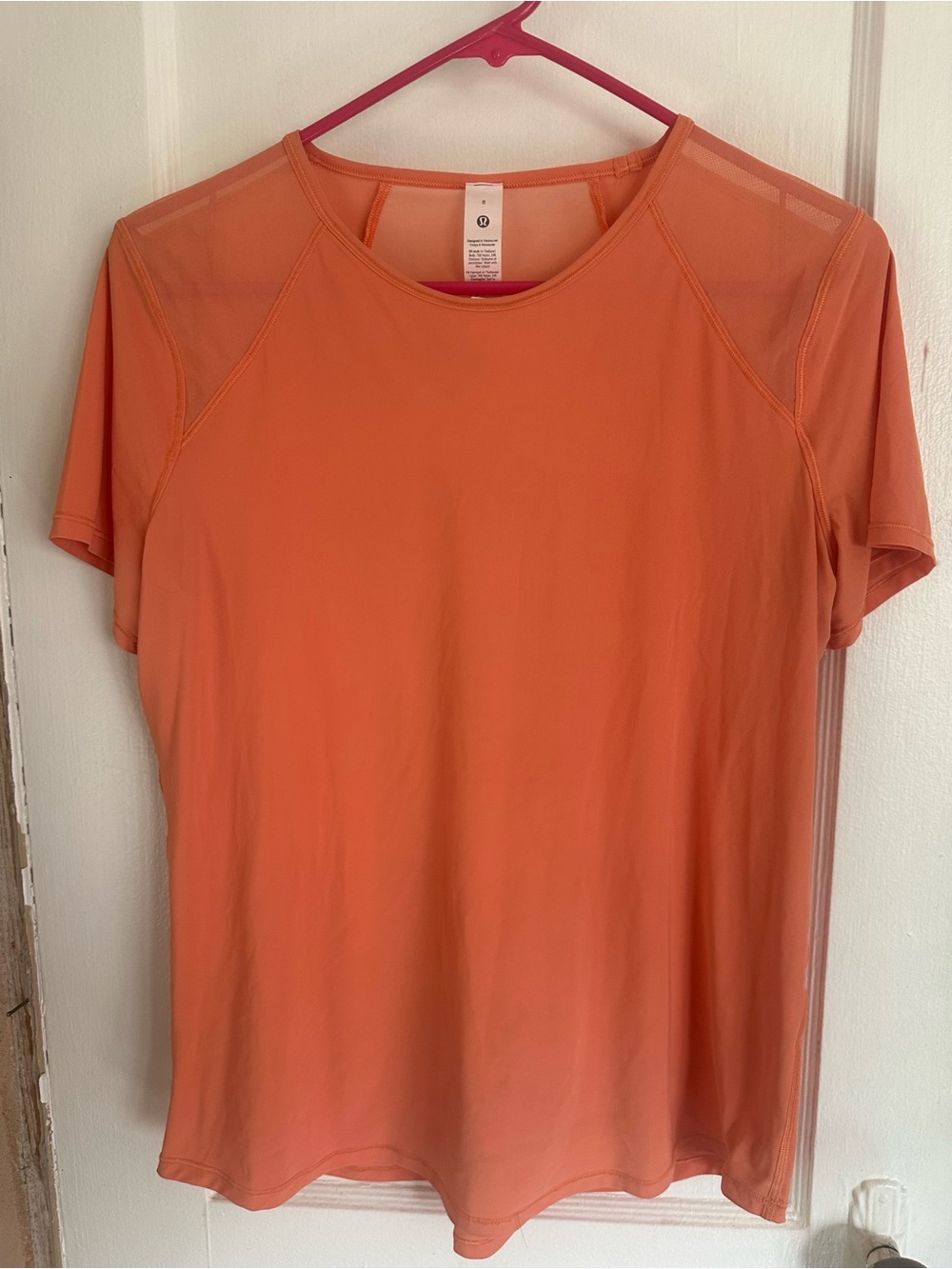 lululemon athletica Orange Short-Sleeve Sculpt shirt